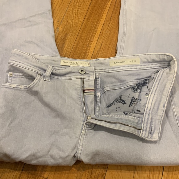 Anthropologie Pilcro And The Letterpress Light-wash Slim Straight Jeans, Size 29 - Picture 4 of 9
